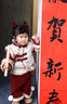 G.duck小黃鴨女寶寶抓周禮服冬裝唐裝嬰兒周歲生日衣服小女孩過(guò)年拜年服 紅色中國風(fēng)唐裝套裝 加厚 90 曬單實(shí)拍圖