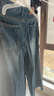 ELLE摩登純棉高腰牛仔褲女2025秋季新款小個(gè)子通勤顯瘦氣質(zhì)直筒褲 牛仔藍 XL 曬單實(shí)拍圖
