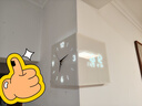金畫(huà)板客廳轉角時(shí)鐘萬(wàn)年歷電子鐘雙面掛鐘現代簡(jiǎn)約創(chuàng  )意壁燈拐角掛墻鐘表 奶油白B款--加燈/感應開(kāi)關(guān)（無(wú)需留線(xiàn)款，送專(zhuān)用電源） 12英寸/30cmx30cmx30cm 曬單實(shí)拍圖