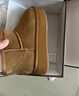 駱駝（CAMEL）小暖陽(yáng)雪地靴女厚絨增高保暖靴 L25W275051 駝色(反絨面) 38 曬單實(shí)拍圖