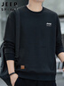 JEEP SPIRIT吉普衛衣男華夫格春秋季長(cháng)袖T恤男士休閑寬松男裝潮牌上衣服 曬單實(shí)拍圖
