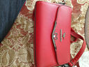 袋鼠（KANGAROO）真皮女包包2025國慶時(shí)尚單肩包斜挎包小包百搭媽媽包潮女牛皮大包 010紅色-【牛皮】 曬單實(shí)拍圖
