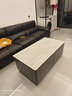 廣東佛山高端茶幾客廳輕奢高級感2025新款現代巖板小戶(hù)型茶桌茶臺 灰色+雪山白亮光巖板 130*70*50 曬單實(shí)拍圖