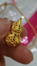 周大生黃金葫蘆吊墜足金花絲福祿生財掛墜配繩送女友新年禮物 1.6g 曬單實(shí)拍圖