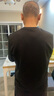 拇指白小T【可機洗拒水鵝絨T】秋冬男女羽絨保暖T恤上衣打底衫 男墨黑 M 曬單實(shí)拍圖