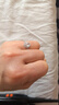 六桂福珠寶S925純銀鑲鋯石戒指一克拉鉆戒求婚訂婚結婚指環(huán)送禮 幾何橢圓戒 曬單實(shí)拍圖