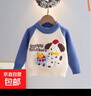 兒童毛衣男童秋冬款卡通中小童秋裝2025新款寶寶圓領(lǐng)針織內搭上衣 藍色 100 cm 曬單實(shí)拍圖