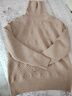 恒源祥高領(lǐng)羊毛衫女秋冬新款寬松加厚針織打底衫短款內搭保暖羊毛毛衣 米白色 S 適合85-95斤穿 曬單實(shí)拍圖