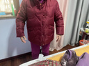 唐致中老年羽絨服女短款新中式媽媽冬季外套60歲老人奶奶太太加厚冬裝 【新國標90絨】酒紅 5XL 【建議146-160斤】送運費險 曬單實(shí)拍圖