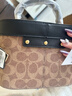 蔻馳（COACH）【年終奢禮】女包女士時(shí)尚拼接單肩手提包包斜挎盒子包送女生禮物 黑色配棕色老花CBQ35IMQRX 曬單實(shí)拍圖