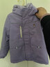 暇步士（Hush Puppies）童裝兒童外套秋冬季新款男女大童簡(jiǎn)約時(shí)尚加厚風(fēng)衣外套 深紫 120 cm 曬單實(shí)拍圖