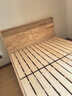 零樹(shù)實(shí)木床進(jìn)口橡膠木雙人床帶夜燈可儲物【包安裝】1.5m*2m JX-03 曬單實(shí)拍圖