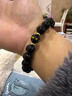 普陀山天然黑曜石手串925銀轉運珠本命佛護身禮物 10mm【兔文殊】 曬單實(shí)拍圖