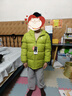 駱駝（CAMEL）兒童羽絨服新品保暖白鴨絨男童面包服短款休閑女童外套 A63CR07142D5，深芽綠 140 曬單實(shí)拍圖