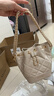 CHARLES&KEITH絎縫菱格鏈條水桶包雙肩包包女包女友生日新年禮物CK2-10701506 Beige米色 M 曬單實(shí)拍圖