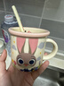 迪士尼正版兒童卡通防摔高顏值水杯正版咖啡杯牛奶杯家用陶瓷杯 朱迪茗月杯 曬單實(shí)拍圖