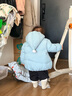 迷你巴拉（minibala）[三防]男女童羽絨服寶寶可愛(ài)造型連帽外套2025冬 曬單實(shí)拍圖