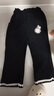 七語(yǔ)欣童裝女童休閑褲春秋裝兒童褲子2025新款洋氣女孩寶寶燈芯絨喇叭褲 黑色春秋款 100 (適合身高90-100cm) 曬單實(shí)拍圖