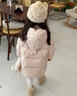 元氣小猴女童冬裝羽絨服2025新款兒童洋氣韓版中長(cháng)款巨好看白鴨絨保暖外套 粉色 110 cm 曬單實(shí)拍圖