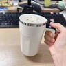 京伊尚2026新款全自動(dòng)電動(dòng)攪拌杯咖啡杯子磁力沖泡牛奶粉豆漿搖搖杯 米白色[316不銹鋼智能顯溫] 400ml 曬單實(shí)拍圖