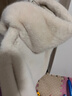 香影【貓貓絨】米白連帽毛絨外套女2025冬季新款拉鏈毛毛仿生皮草 米色 L 曬單實(shí)拍圖