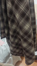 CHIC VEN 2025冬季新款設計感高腰不規則撞色格紋磨毛半身裙長(cháng)裙女chicven 深咖色  M 曬單實(shí)拍圖