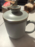 青澹墨雅天青汝窯 茶具辦公杯開(kāi)片冰裂釉功夫泡茶杯 景德鎮手工陶瓷禮盒裝 青澹無(wú)奇杯390ml 曬單實(shí)拍圖