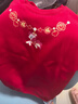 小馬寶莉女童加絨衛衣紅色新年拜年服兒童秋冬保暖衣女孩馬年新款 紅 120 曬單實(shí)拍圖