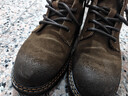 馬登工裝靴男士復古馬丁靴英倫風(fēng)高幫棕色皮鞋加絨休閑戶(hù)外沙漠靴子 黃棕色 41 (255mm) 曬單實(shí)拍圖