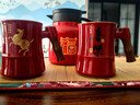 艾風(fēng)格馬到成功竹音杯故宮紅陶瓷茶水分離禮盒 【單杯-簡(jiǎn)裝】 馬到成功·竹音木柄杯 曬單實(shí)拍圖