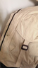 鴨鴨（YAYA）工裝派克羽絨服女冬中長(cháng)款2025新款時(shí)尚收腰連帽外套 米白色 M 曬單實(shí)拍圖