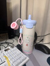 304不銹鋼浮球保溫杯大容量吊帶咖啡杯卡通創(chuàng  )意學(xué)生水杯便攜杯子 小白狗-500ML 曬單實(shí)拍圖
