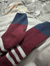 南極人襪子女士襪子毛圈加絨加厚舒適透氣保暖襪秋冬季條紋中筒襪10雙 曬單實(shí)拍圖