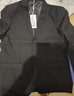 羅蒙（ROMON）西服男士小西裝外套職業(yè)正裝修身休閑伴郎服 黑色XL 曬單實(shí)拍圖