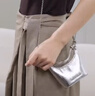 CHARLES&KEITH鰻魚(yú)紋鏈條手提斜挎迷你包生日新年禮物送女友CK6-40681202-1 Silver銀色 XXS 曬單實(shí)拍圖