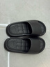 HIPANDA拖鞋男士EVA厚底踩屎感室內居家用防滑耐穿外穿涼拖女 黑色 40-41 曬單實(shí)拍圖