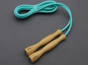 超飛躍 炫彩系列PVC跳繩成人減肥跳繩比賽考試推薦練習使用花式競速跳繩 海清色木柄 6毫米 曬單實(shí)拍圖
