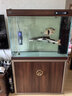 漢霸魚(yú)缸客廳大型2026新款輕奢智能水族箱超白底過(guò)濾玄關(guān)屏風(fēng)家用 柚木色 靠墻1.0米長(cháng)X40cm寬X155cm高 曬單實(shí)拍圖