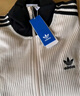 阿迪達斯（adidas）三葉草 外套男女情侶款 復古華夫格立領(lǐng)夾克開(kāi)衫潮流百搭運動(dòng)服 JW0109 S 曬單實(shí)拍圖