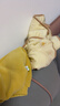 童泰寶寶上衣秋冬季純棉夾棉嬰兒衣服兒童內衣男童女童對開(kāi)棉衣 黃色 90 曬單實(shí)拍圖