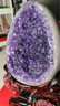 何佳功烏拉圭天然紫水晶洞擺件原石礦紫晶洞巴西聚寶盆消磁恐龍蛋錢(qián)袋子 紫晶洞高70厘米成色好 曬單實(shí)拍圖