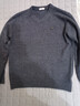 恒源祥100%純羊毛衫男士V領(lǐng)加厚粗針純色百搭毛衣HJ195 中灰 175/92A  曬單實(shí)拍圖