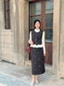 香影高知得體套裝女2026春季新款灰色馬甲半裙通勤一整套新年穿搭 深灰 套裝A86C054 M 曬單實(shí)拍圖