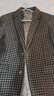 花花公子（PLAYBOY）秋冬千鳥(niǎo)格毛呢西服加厚韓版商務(wù)休閑小西服百搭帥氣保暖外套男裝 深灰色 XL 曬單實(shí)拍圖