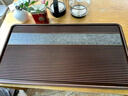 尚言坊簡(jiǎn)易茶盤(pán)茶托盤(pán)帶排水家用高檔干泡盤(pán)辦公室 竹制烏金石悠蘭茶盤(pán) 【小】胡桃色悠蘭茶盤(pán)67X38X4cm 曬單實(shí)拍圖