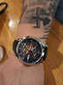 羅賓尼男士手表品牌十大名表防水皮帶男表正品世界鏤空全自動(dòng)機械手表 黑黑金 曬單實(shí)拍圖