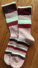 蕉內（Bananain）506C女士襪子絨絨加厚保暖7A抗菌防臭拼接圖案居家長(cháng)筒秋冬季3雙 紅玫白+紅粉白+銹紅 曬單實(shí)拍圖