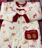 優(yōu)奇嬰兒衣服男女寶寶秋冬保暖連體衣嬰幼兒百天拜年喜慶周歲禮服哈衣 曬單實(shí)拍圖