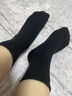 棉十三襪子男士長(cháng)筒男襪中筒秋冬季商務(wù)休閑純色黑白色潮長(cháng)襪運動(dòng)風(fēng)7雙 曬單實(shí)拍圖