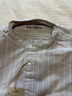 MUJI男式水洗牛津立領(lǐng)長(cháng)袖襯衫男士襯衣外套純棉25年春季男裝AC4ACC5S 淺米色條紋 M (170/92A) 曬單實(shí)拍圖